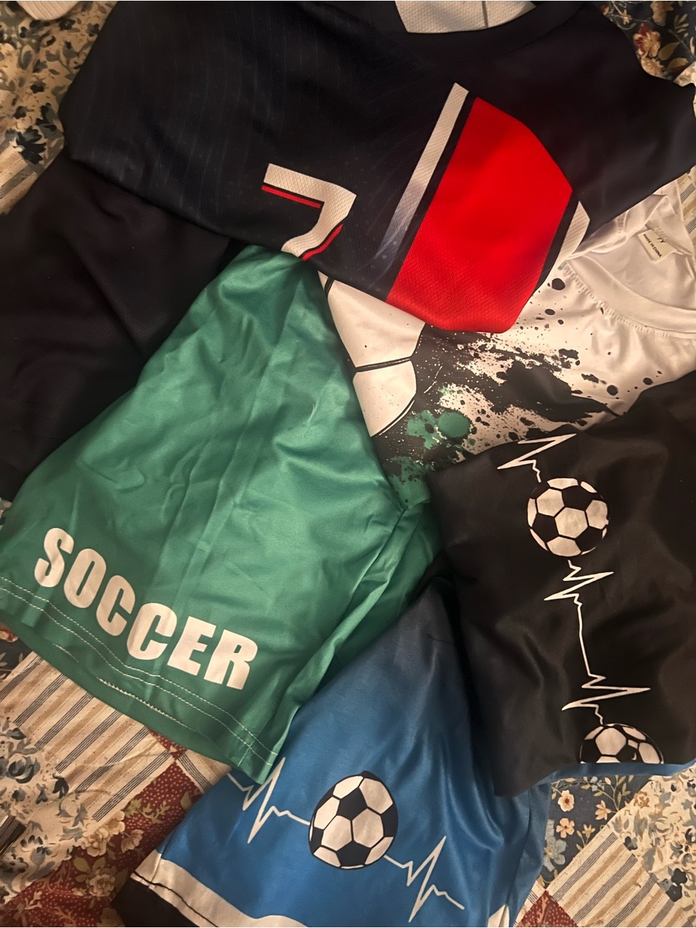 3Sets of Boys Soccer Themed Clothes
